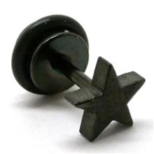 Falso dilatador acero negro estrella