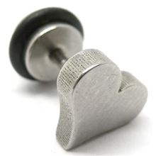 Fake Plug with figure of Star. Black Steel and Surgical Steel options.