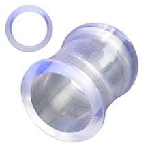 Threaded Flesh Tunnel Black & Clear