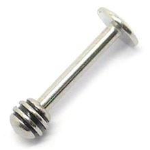 Labret con bolas con muescas