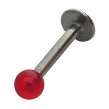 Labret with polyester ball