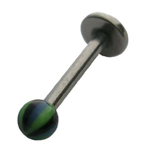 Labret with polyester ball