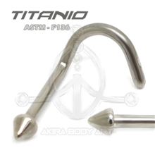 Raw Titanium Nose Stud with cone