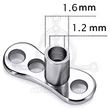 Titanium G23 Base for Dermal Anchor - 1,2