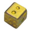 Dado acero anodizado oro