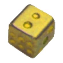 Dado acero anodizado oro