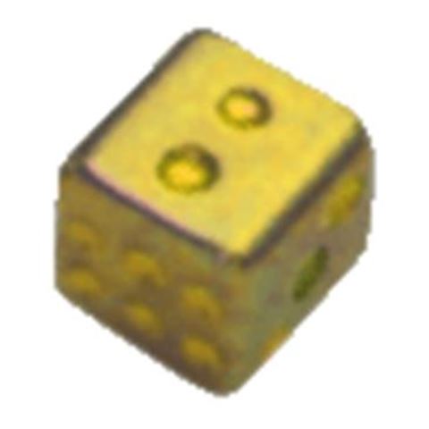 Dado acero anodizado oro