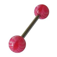 Surgical Steel Barbell with balls in polyester