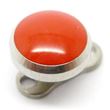 Titanium Dermal Anchor with red-bright half-ball
