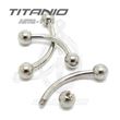 Raw Titanium Micro-curved Barbell