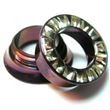 Flared threaded steel tube with gems