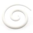Espiral Larga Acrílico. Blanco
