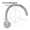Raw Titanium Nose Stud