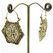 Brass EarRing HEXAGON