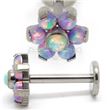 Labret Titanio FLOR Opalo