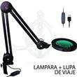 Lámpara-Lupa USB negra