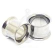 Double Flared Flesh Tube in Surgical Steel. Special length