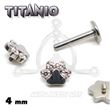 Labret titanio ROSCA INTERNA - HUELLA