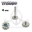 Titanium Labret INTERNAL THREAD - Opal Flower