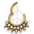 Jeweled Spikes Segmented Hoop