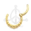 Segmented hoop with carved balls - GOLDEN