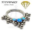 Ethnic segmented hoop – Balls and Opals