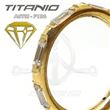 Segmented hoop 5 jewels - GOLD