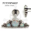 Labret Titanio 3 Ópalos