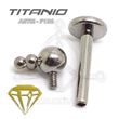 Labret 4 bolas (Titanio Rosca interna)