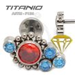 Labret JOYAS Colores con Bolas - Titanio
