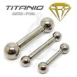 Titanium Barbell. Internal Thread - THICKNESS