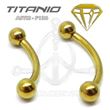 Titanium C-Barbell Internal Thread. GOLD ANODIZED