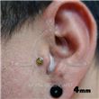 Titanium Labret INTERNAL THREAD - TIGER EYE