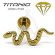 Titanium Labret - SNAKE (Gold Anodized)