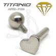 Labret bar with HEART base