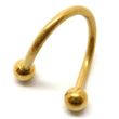 Espiral de titanio anodizado en oro