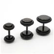 Black steel fake plug