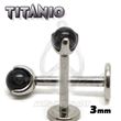 Labret INTERNAL THREAD - BLACK BALL