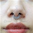 Jeweled Spikes Segmented Hoop
