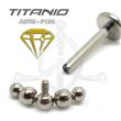 Labret Luna- 5 Bolas (Titanio Rosca interna)