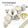 Labret LUNA DE CRISTAL con Bolas - Titanio