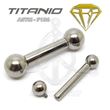 Titanium Barbell. Internal Thread - THICKNESS