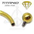 Titanium C-Barbell Internal Thread. GOLD ANODIZED