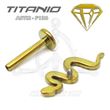 Labret Titanio - SERPIENTE (Anodizado Oro)