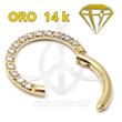 Segmented Hoop with Jewelry - 14K