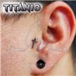 Labret titanio ROSCA INTERNA - CRUZ