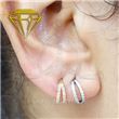 Segmented hoop 2 hoops - jewelry