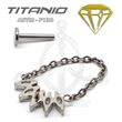 Labret corona de joyas con cadena