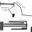 Led WALL Lamp + Ipad Support