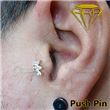 Replacement PUSH IN jewel 3 Petals - 14K